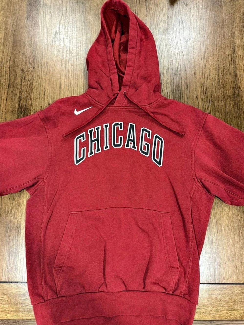 Vintage Nike Chicago Pullover Hoodie Swoosh Hoodie Mens Small
